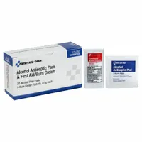 Unitized antiseptic cream in 0.9 g packets, 36 per pack. Contains Lidocaine HCl 0.5% and Isopropyl Alcohol for minor burn first aid. Suitable for workplace safety kits and industrial first aid stations