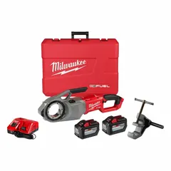 Cordless handheld pipe threader for 1/8 in to 2 in pipe. Part of the M18 system. Includes support arm and 12R die head. Batteries not included.