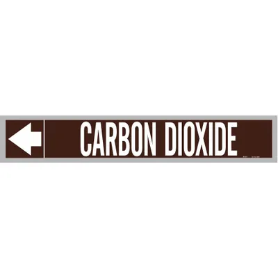 BRADY Carbon Dioxide Adhesive Pipe Markers on a Roll