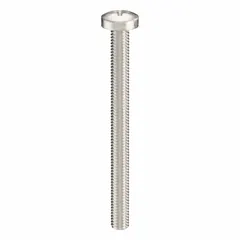 Pan head machine screws with M6x1.00 thread, 70 mm length, made of 18-8 stainless steel with plain finish. Phillips drive with #3 drive size. Supplied in a 10-pack. Suitable for general fastening applications in machinery, equipment assembly, and structural connections.