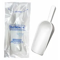 Polystyrene Lab Scoop, 250 mL, White, FDA Grade, Sterile