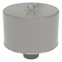 SOLBERG Filter Silencer: 2 in Inlet Size, 135 scfm, 7.25 in Overall Ht, 7.75 in Outside Dia, Paper (MPN F-30P-200)