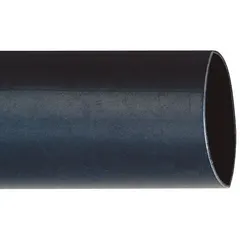 Standard heat shrink tubing with a 2:1 shrink ratio, providing insulation and protection for electrical wires, cables, and connections. Before shrinking, the inner diameter is 3 in; after shrinking, it is 1.5 in. Supplied in a 50 ft length, black color. Suitable for general wire and cable management applications.
