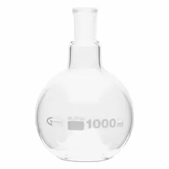 APPROVED VENDOR Glass Boiling Flask, 1 L, Round, Colorless, 24/40 Stopper