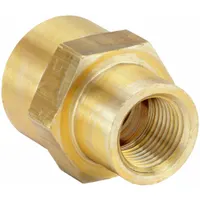 PARKER Metal Pipe Straight: Straight, Brass, 1/2 in x 1/4 in, 5,000 psi, 1 3/8 in Lg (MPN 1/2 X 1/4 GG-B)