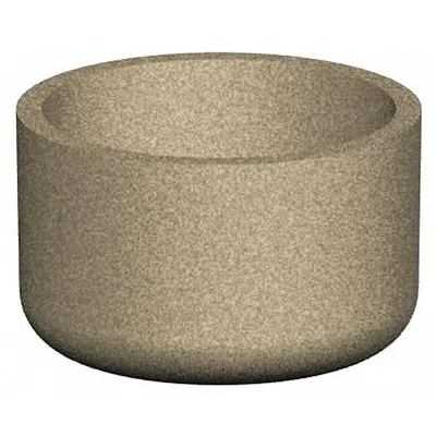 PETERSEN MFG Planter Bollard: Circle, Gray, 30 in Overall Ht, Round Shape - Round Planter Bollards