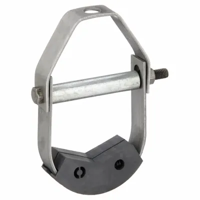 ANVIL Clevis Hanger: Steel, For 3 in Pipe, For 1/2 in Threaded Rod - Clevis Hangers with Insulation Saddle for Tube & Pipe