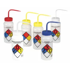 APPROVED VENDOR Wide Mouthed Standard Spout Wash Bottle, 500 mL, Nonvented, Assorted Colors