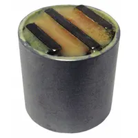 Cylindrical encased ceramic magnet with 5/8 in outside diameter, 0.62 in thickness, and 3-pole design. Maximum pull force of 6.8 lbf. Suitable for holding, lifting, or positioning ferrous parts in industrial applications such as machining, material handling, and assembly fixtures