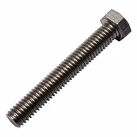 Hex Head Cap Screw: Titanium, Grade 2, Plain, 3/8"-16, UNC, 2 1/2 in lg, Fully Threaded, Inch (MPN 0107193)