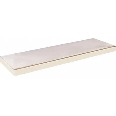 HALLOWELL Boltless Shelf: 72 in x 36 in, 655 lb Load Capacity, Particleboard, Tan - Particleboard Decking Shelf Kits for Boltless Shelving