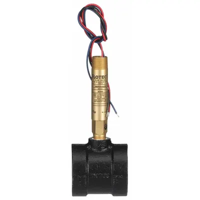 Dwyer Liquid Flow Switch: Paddle, 1/2 in/1/4 in/2 in/3/8 in For Pipe Size, Brass - Inline Hazardous-Location Switches for Liquids