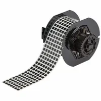 Pre-Cut Label Stock Roll: 1/4 in x 1/4 in, Rubber, Permanent Adhesive, 20,000 Labels, Permanent (MPN B33-70-8117)