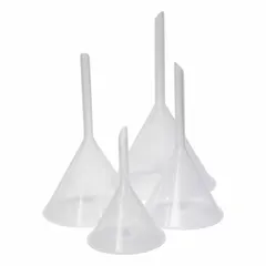 General Purpose Lab Funnel, Polypropylene, 150 mL, 101 mm, 85 mm Stem, Colorless
