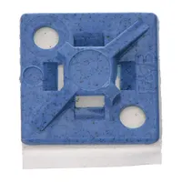 TY-RAP Metal Detectable Cable Tie Mount: 0.14 in Slot Wd, 0.13 in Slot Ht, Blue, 0.75 in Wd, 100 PK (MPN TC5344A-PDT)