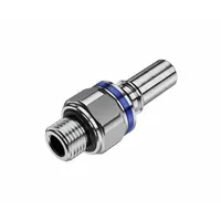 Quick Connection Coupling: Straight, 1/4 in Pipe Size, Cool Blue, Quick Disconnect/Threaded, Brass (MPN LQ4D47004BLU)