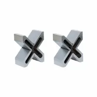 INSIZE V-Block Set: V-Block Set, Pr V-Block, 7 7/8 in x 3 9/16 in x 6 11/16 in, Steel (MPN 6805-2)