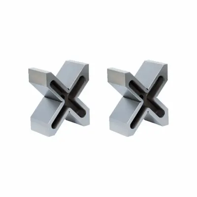 INSIZE V-Block Set: V-Block Set, Pr V-Block, 7 7/8 in x 3 9/16 in x 6 11/16 in - Cast Iron, Steel & Magnetic V-Blocks