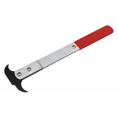 This steel seal puller is designed for removing oil and grease seals from machinery. With dimensions of 12-1/2 in x 3-1/4 in, it is a universal tool suitable for maintenance tasks on various industrial equipment, including pumps and gearboxes.