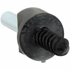This threaded wheel arbor is designed for use with a 3/16 in wheel arbor and accommodates wheels up to 1 in thick. It enables secure mounting of compatible unitized wheels onto power tools for industrial finishing, deburring, and surface conditioning applications.