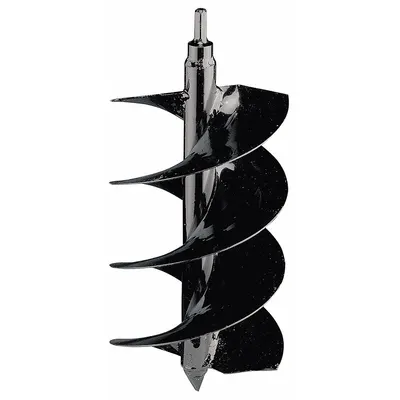 ECHO Earth Auger: 16 in Overall Lg, 7 in Overall Dia, Steel, Powder Coated - Earth Auger Bits