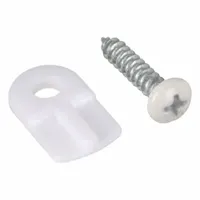 This white, unfinished screen clip from PRIME-LINE is used to secure screen material into window or door frames. With a 13/16 in overall length, it provides a simple hold for standard screen frame installation in residential and light commercial applications