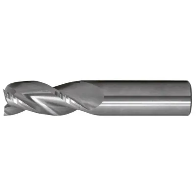 CLEVELAND Corner Radius End Mill: Carbide, 3 Flute, 3/16" Mill Dia, 9/16" LOC, 0.015" Rad - Carbide Corner-Radius End Mills for Aluminum