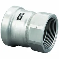 VIEGA MEGAPRESS Crimp Adapter Fitting: 2 1/2 in Pipe x 2 1/2 in Pipe Size, Press-fit x FNPT, FKM (MPN 98315)