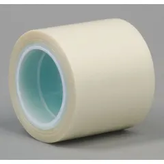 This UHMW slick surface tape consists of a rubber adhesive on a transparent polyethylene film. It provides a low-friction surface for reducing friction on chutes, guides, and conveyor beds in industrial packaging and material handling applications.