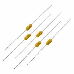 Solder-in, axial lead fuse body with time-delay characteristic. Rated 0.75 A. Used in power supplies, industrial controls, and instrumentation where inrush currents occur.