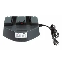 Replacement battery charger designed for ProTeam backpack vacuums. Provides power to recharge compatible batteries, enabling cordless operation during cleaning tasks in commercial and institutional settings. Part number 107516