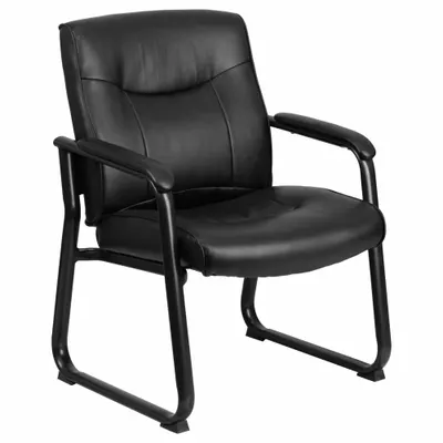 FLASH FURNITURE GO-2136-GG Guest & Side Chair, Black, Sled Base/Waterfall Seat - Guest & Side Chairs