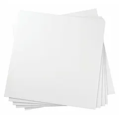 Polypropylene bench liner supplied as a pack of 10 white sheets, each measuring 24 inches in length and 24 inches in width. Used to protect workbench surfaces from spills, stains, and abrasion in industrial labs, assembly areas, and maintenance shops.