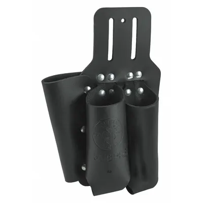 KLEIN TOOLS Tool Pouch: For 2 in Belt Wd - Max, 3 Pockets - Leather Tool Pouches
