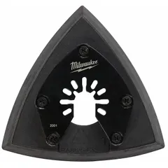 This open-back universal OIS mounted sanding pad is designed for oscillating tools. It features a hook-and-loop attachment system for quick abrasive changes and is a non-vacuum pad suited for general sanding, surface preparation, paint removal, and light material shaping.