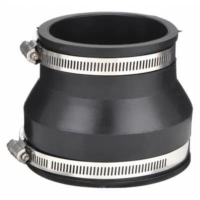 FERNCO Flexible Pipe Straight: PVC, For 2 in_3 in Pipe, Copper/Iron/PVC/Steel - Flexible Transition Pipe Fittings