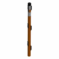 End Post: Orange, 52 1/2 in Overall Ht, 4 in Overall Lg, Polyethylene/PVC (MPN 70-7003)
