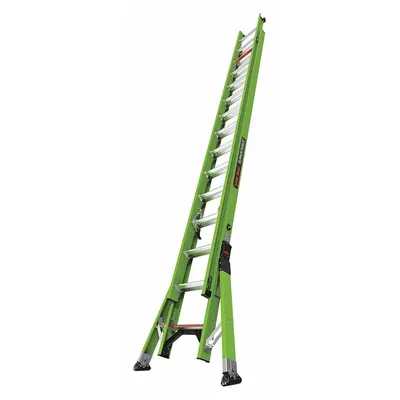 LITTLE GIANT 28 ft Fiberglass Extension Ladder, 375 lb Capacity, Model 17228 - Ultra-Stable Non-Conductive Fiberglass Extension Ladders