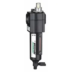 Mist-type lubricator for compressed air systems, injecting a fine oil mist to lubricate pneumatic tools, cylinders, and valves. Zinc body with 3/8 in NPT ports, 50 cfm flow capacity, 250 psi maximum operating pressure. Adjustment via screwdriver.