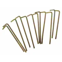 This peg is a replacement part for canopy tents and temporary structures. It secures tent legs or frames to the ground, providing stability in outdoor events, job sites, or temporary shelters. Sold in a 12-pack, it is compatible with Approved Vendor equipment and replaces part number 11C546