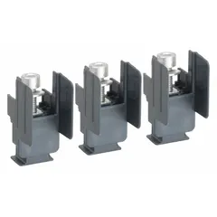 Compression lug kit for Powerpact B circuit breakers. Includes three compression lugs rated for 125 A. Suitable for 3-pole installations in power distribution panels requiring secure conductor connections.