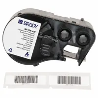 Combined Label and Ribbon Cartridge: Rectangle, 19/32 in x 1 51/64 in, Black on White, 180 Labels (MPN M4-126-490)