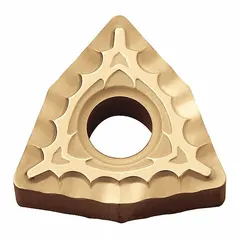 CVD Cermet trigon turning insert with 80° shape for strong cutting edges. Used for precision turning, facing, and profiling on CNC lathes. Suitable for finishing and semi-finishing of steel, stainless steel, and cast iron.
