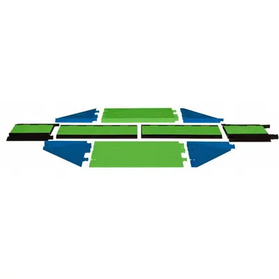 HI-VIZ CABLE PROTECTOR: 5 Channels, 1 1/4 in Max Cable Dia, 51 1/4 in Wd - Accessibility Cable Ramps with Hinged Cover