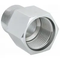 Hydraulic Hose Adapter: 1 in x 1 in Fitting Size, Male x Male, NPTF x ORB, Rigid, Straight (MPN 2246-16-16S)