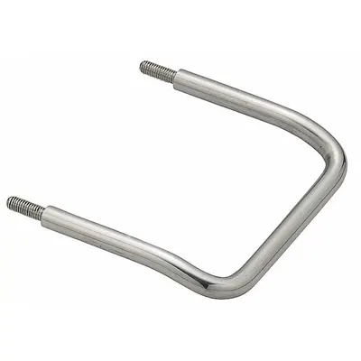 SUGATSUNE Pull Handle: Threaded Holes, Stainless Steel, Silver, M6 Screw Size - Standard Pull Handles