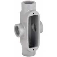 Conduit Outlet Body: Iron, 1 in Trade Size, X Body, 12.2 cu in Body Capacity, Threaded Hub (MPN X38)