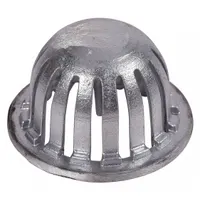 OATEY Dome Strainer: Aluminum, 3 3/8 in Overall Dia, 2 1/4 in Overall Ht, Unfinished, Drop-In (MPN 42755)
