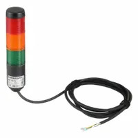 WERMA Tower Light Assembly: 3 Tier, Green/Red/Yellow, No Sounder Tier, 175 mm Overall Ht, Steady (MPN 69811075)