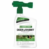 LIQUID FENCE Deer and Rabbit Repellent: Targets Deer/Rabbits, 1,000 sq ft Coverage Area, Liquid Form (MPN HG-75044)